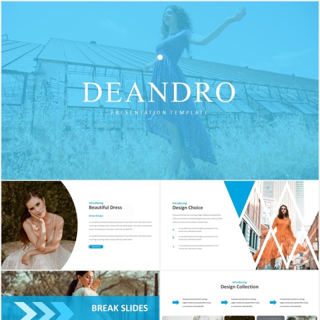 蓝色国外图片排版PPT模板Deandro - Powerpoint Template 蓝色国外图片排版PPT模板Deandro - Powerpoint Template