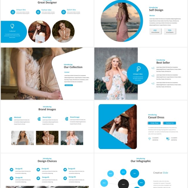 蓝色国外图片排版PPT模板Deandro - Powerpoint Template 蓝色国外图片排版PPT模板Deandro - Powerpoint Template