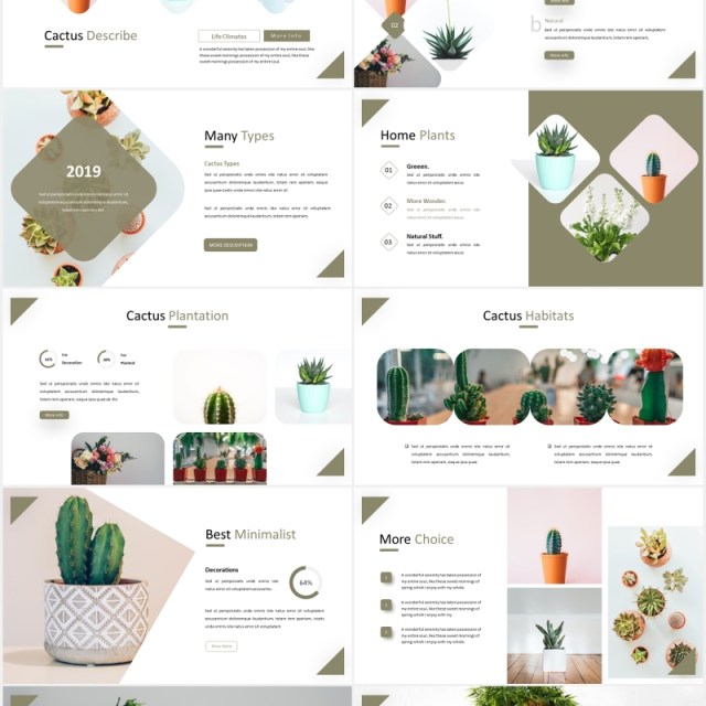 简洁简约绿植照片展示PPT模板castusle powerpoint template 简洁简约绿植照片展示PPT模板castusle powerpoint template