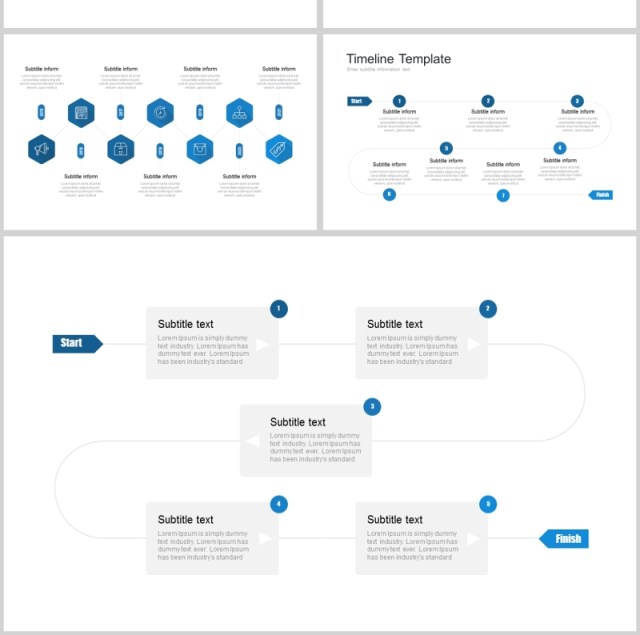 7套色系日程表时间轴企业事件历程PPT模板timeline powerpoint template