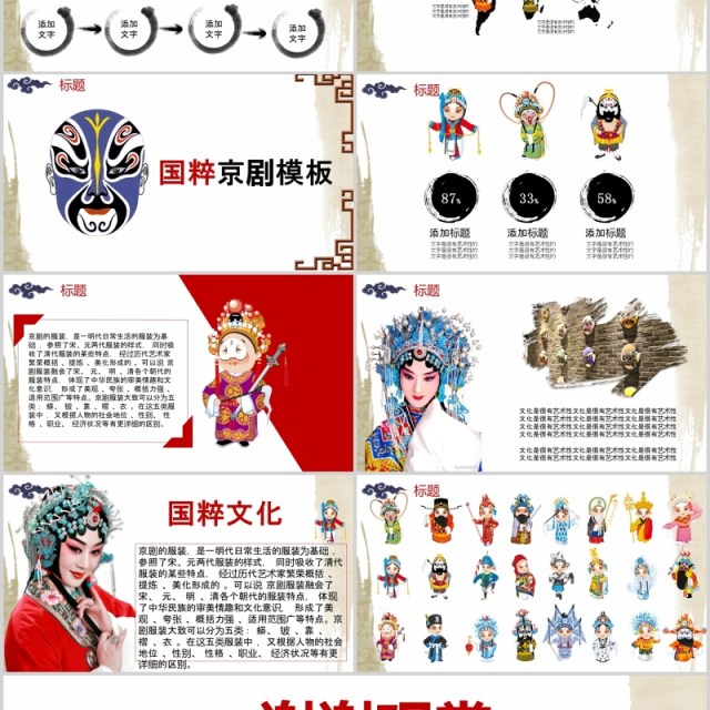 中国风脸谱文化艺术国粹京剧戏曲演绎宣传PPT模板 中国风脸谱文化艺术国粹京剧戏曲演绎宣传PPT模板