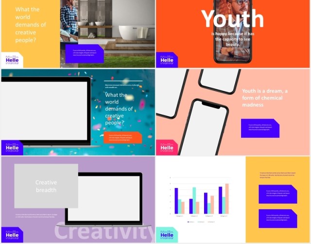 创意商务公司宣传介绍PPT模板helle creative powerpoint template