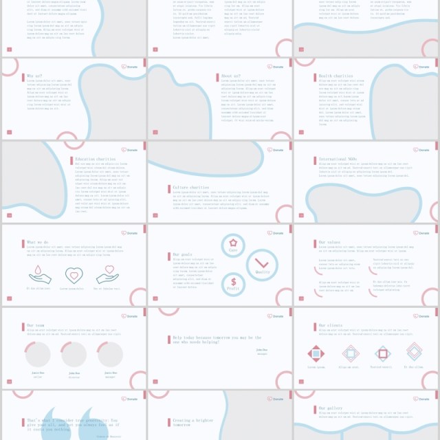 慈善机构PPT版式模板Charity PowerPoint Presentation Template