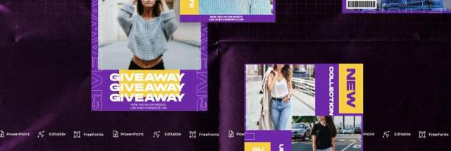 紫黄双色手机竖版社交媒体杂志PPT版式模板不含照片Social Media PowerPoint Template 紫黄双色手机竖版社交媒体杂志PPT版式模板不含照片Social Media PowerPoint Template