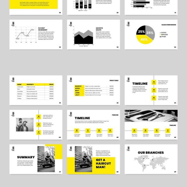 理发店商业创意PPT模板不含照片Barbershop PowerPoint Presentation Template