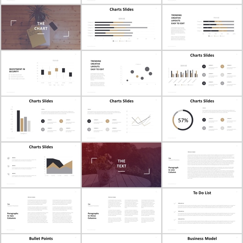 简洁绿植宣传介绍PPT模板