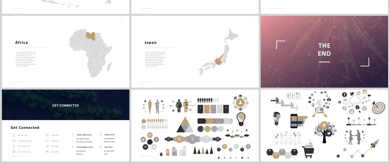 简洁绿植宣传介绍PPT模板