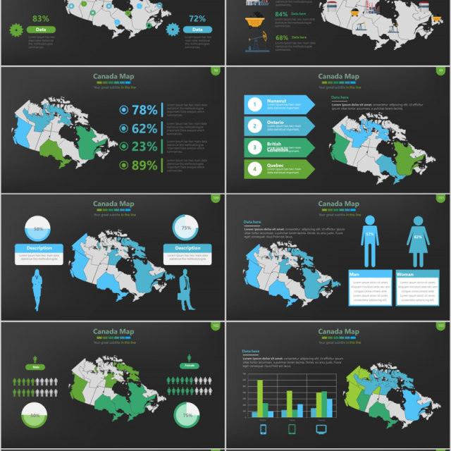 绿色深色背景世界地图PPT模板数据可视化分析地图元素Map Presentation 绿色深色背景世界地图PPT模板数据可视化分析地图元素Map Presentation