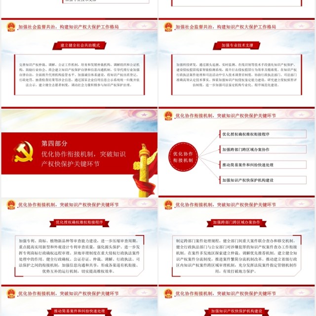 学习解读国务院关于强化知识产权保护的意见党建党政PPT模板 学习解读国务院关于强化知识产权保护的意见党建党政PPT模板