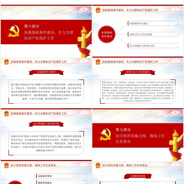 学习解读国务院关于强化知识产权保护的意见党建党政PPT模板 学习解读国务院关于强化知识产权保护的意见党建党政PPT模板