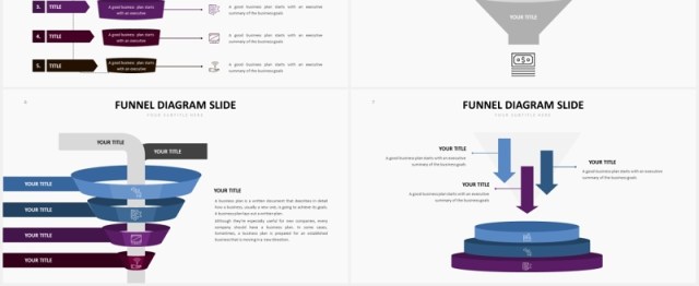 销售漏斗图数据分析PPT图表素材Funnel Slides V1 Powerpoint Template