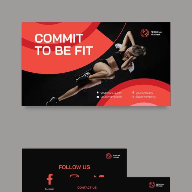 私人健身教练PPT模板不含照片Personal Trainer PowerPoint Presentation Template