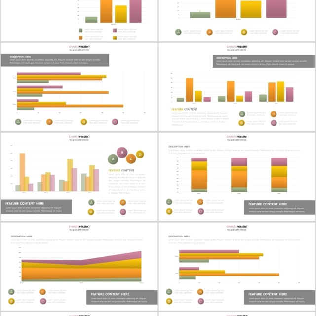 橙色柱状图表PPT信息可视化可插图片Charts Design Powerpoint 橙色柱状图表PPT信息可视化可插图片Charts Design Powerpoint