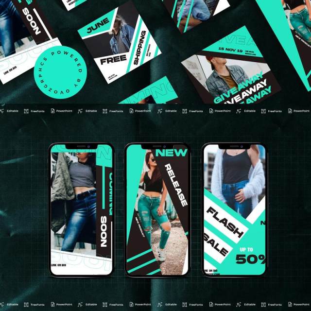宝石蓝手机竖版社交媒体杂志PPT版式模板Social Media PowerPoint Template 宝石蓝手机竖版社交媒体杂志PPT版式模板Social Media PowerPoint Template
