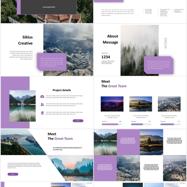 商务项目周期信息图表PPT模板siklus powerpoint template