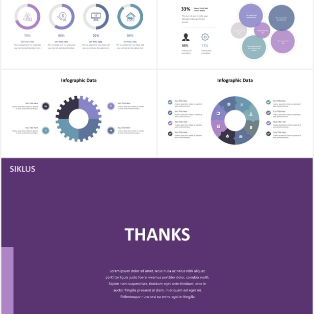 商务项目周期信息图表PPT模板siklus powerpoint template