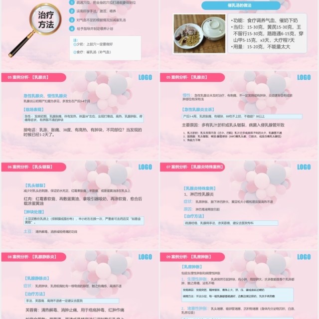 粉色高级催乳师培训课程母婴护理PPT模板 粉色高级催乳师培训课程母婴护理PPT模板