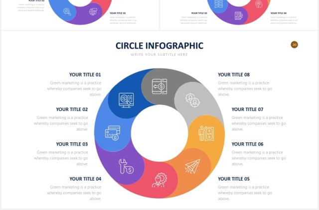 循环步骤图圆形信息图表PPT素材Circle PowerPoint Slides