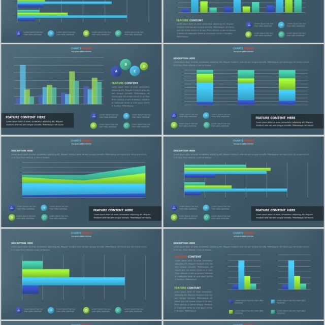 表格柱状图表PPT信息可视化素材Graph & Charts Powerpoint Presentation