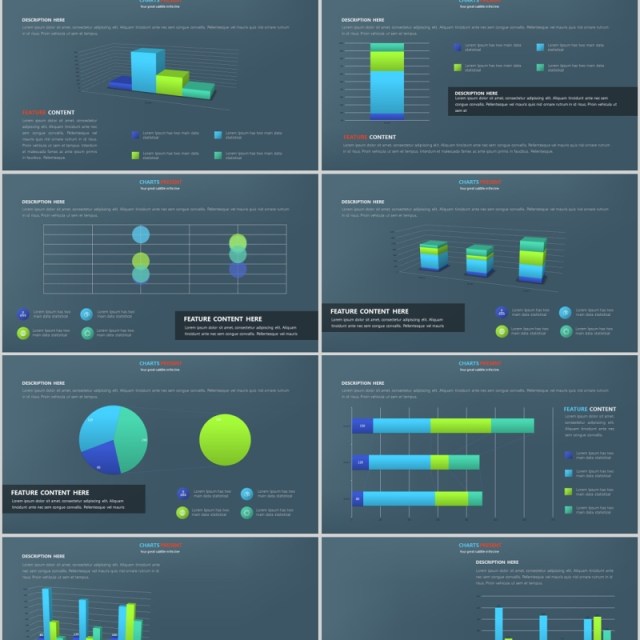 表格柱状图表PPT信息可视化素材Graph & Charts Powerpoint Presentation