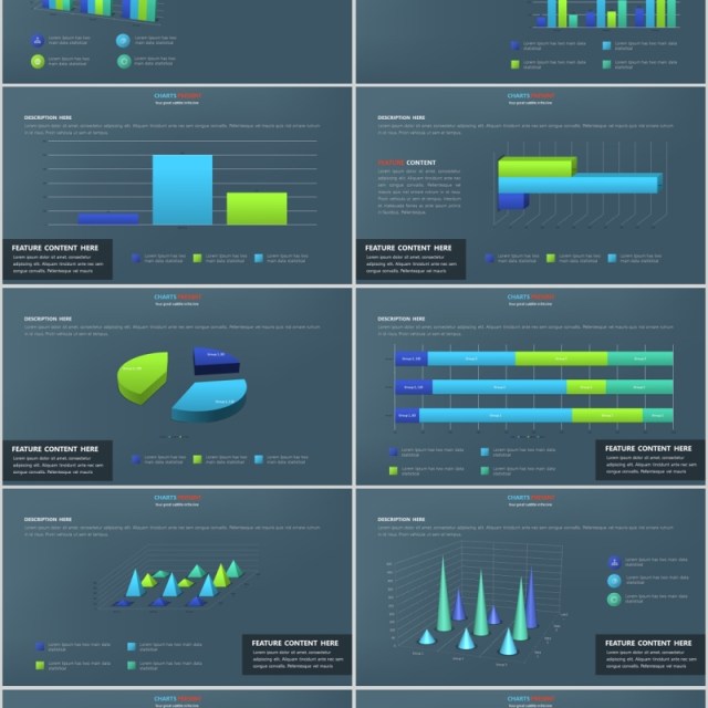 表格柱状图表PPT信息可视化素材Graph & Charts Powerpoint Presentation