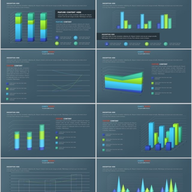 表格柱状图表PPT信息可视化素材Graph & Charts Powerpoint Presentation