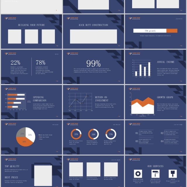 勤杂工临时工PPT版式模板Handyman PowerPoint Presentation Template