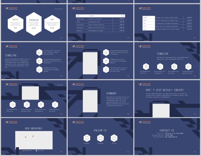 勤杂工临时工PPT版式模板Handyman PowerPoint Presentation Template