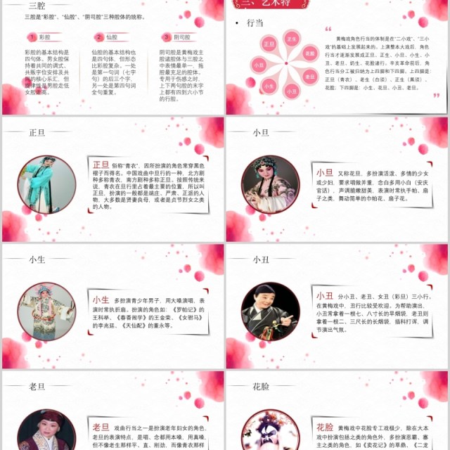 简约唯美中国风文化艺术黄梅戏戏曲演绎宣传PPT模板 简约唯美中国风文化艺术黄梅戏戏曲演绎宣传PPT模板