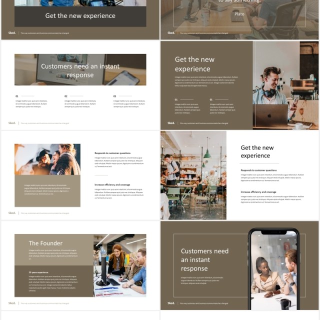 数字代理公司宣传介绍PPT模板sked elegant digital agency powerpoint template