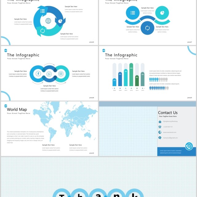 蓝色公司团队介绍PPT模板pose powerpoint template