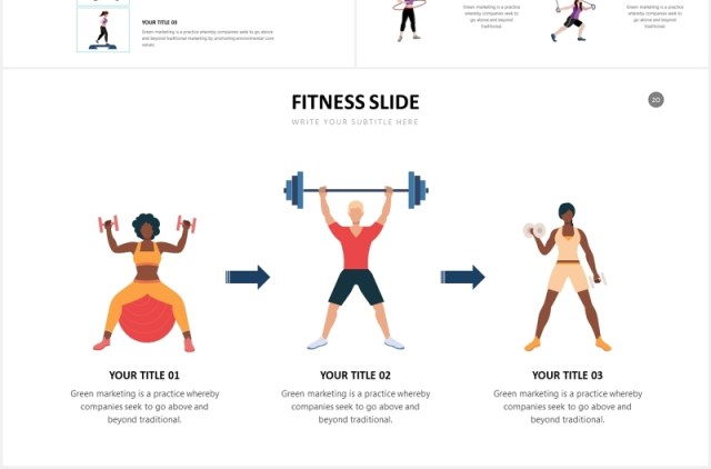 运动健身瑜伽哑铃跑步人物插画PPT图表素材Fitness Powerpoint Slides 运动健身瑜伽哑铃跑步人物插画PPT图表素材Fitness Powerpoint Slides