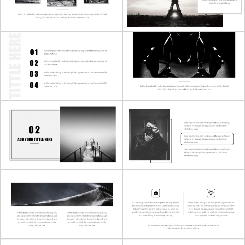 简约商务工作通用PPT模板