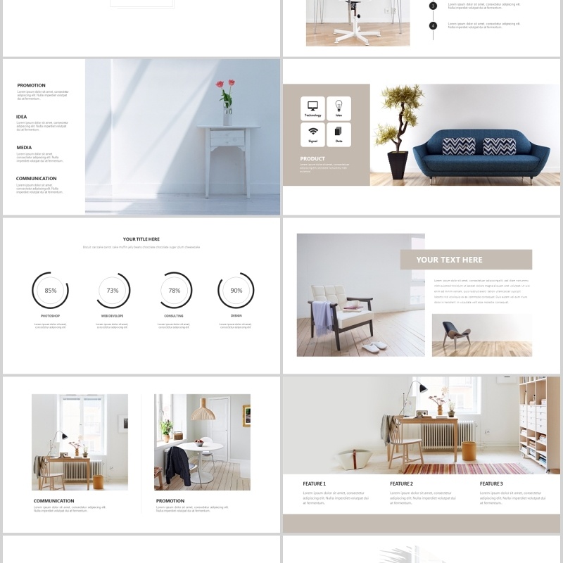 白色简洁计划汇报PPT模板