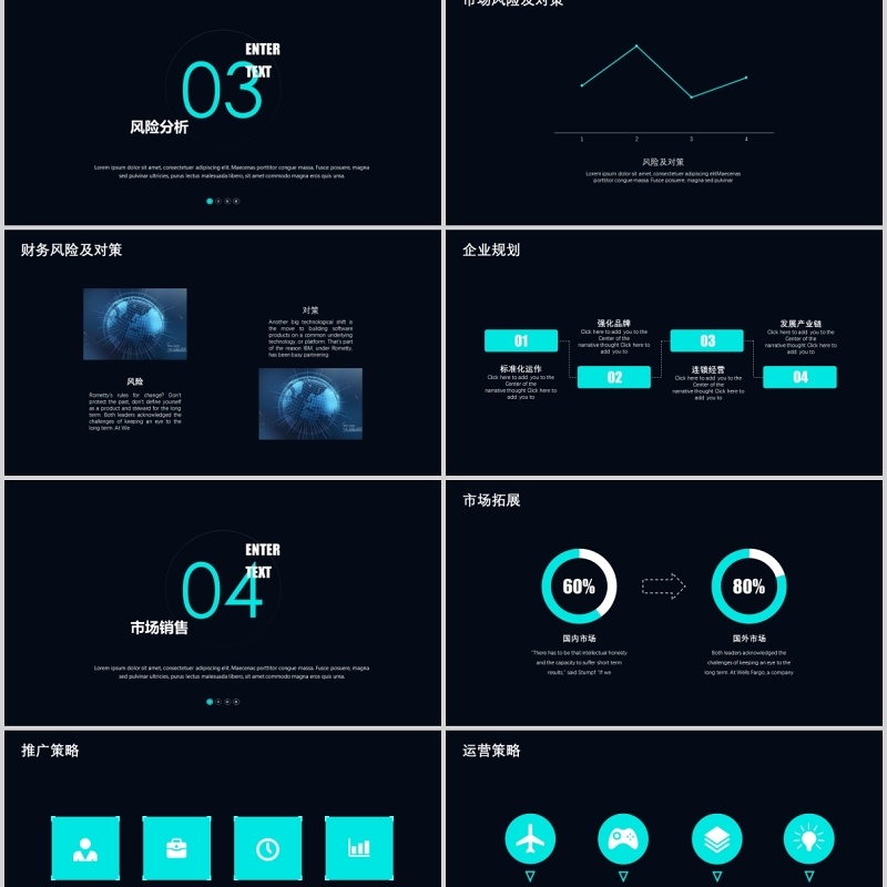 黑色简约创新科技项目计划书PPT模板