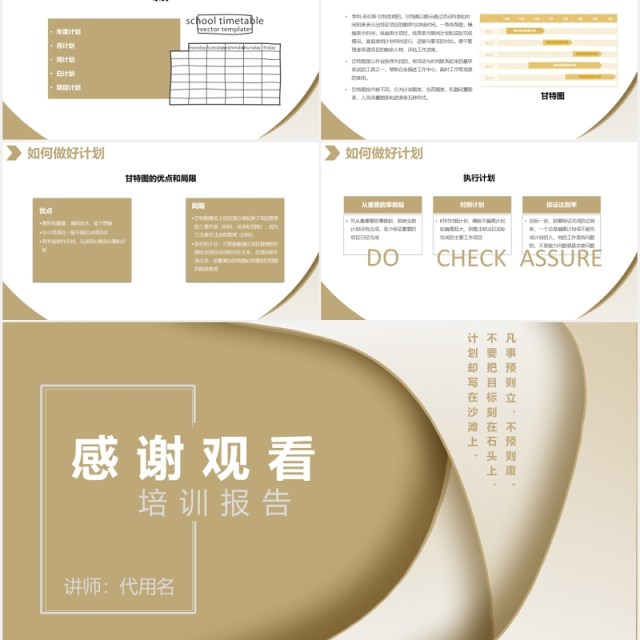 如何制定计划企业管理培训报告PPT模板