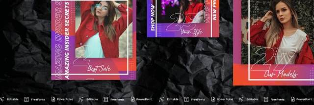 炫彩紫色手机竖版社交媒体PPT模板Social Media PowerPoint Template