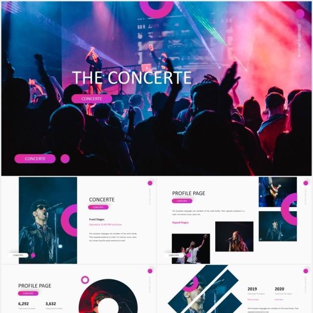时尚娱乐音乐演唱会乐队宣传PPT模板The Concerte - Powerpoint Template 时尚娱乐音乐演唱会乐队宣传PPT模板The Concerte - Powerpoint Template