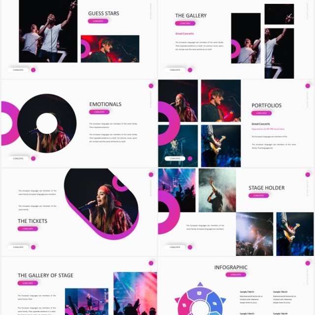 时尚娱乐音乐演唱会乐队宣传PPT模板The Concerte - Powerpoint Template 时尚娱乐音乐演唱会乐队宣传PPT模板The Concerte - Powerpoint Template