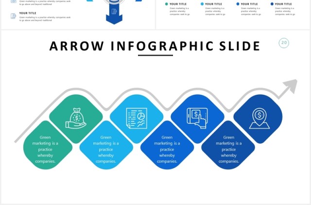 箭头步骤流程图分析信息图表PPT素材Arrow Powerpoint Template