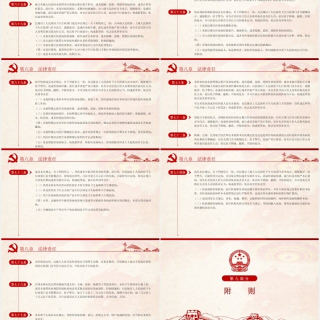 中华人民共和国传染病防治法学习解读党建PPT模板 中华人民共和国传染病防治法学习解读党建PPT模板
