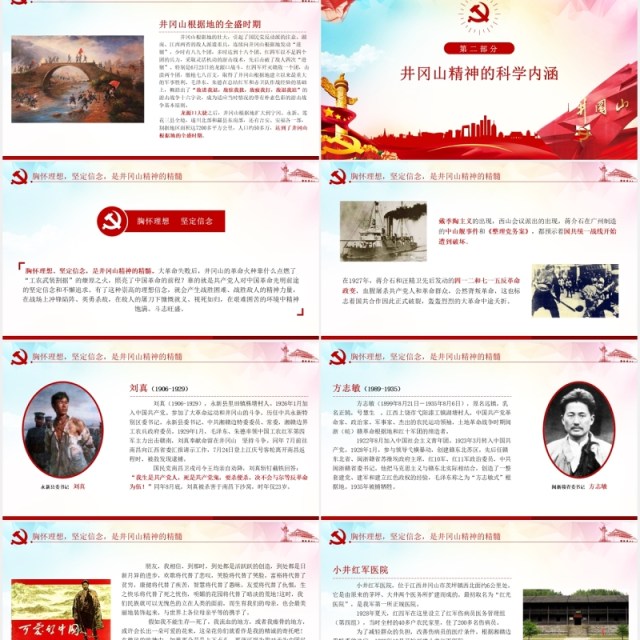 弘扬井冈山精神不忘初心做合格党员党课PPT模板 弘扬井冈山精神不忘初心做合格党员党课PPT模板