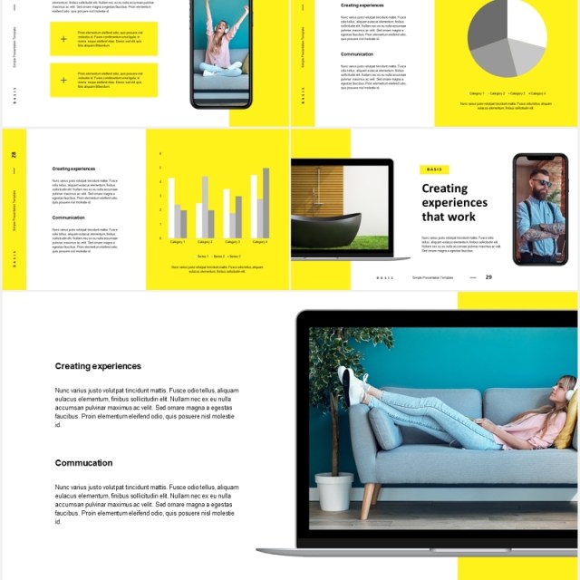 现代创意公司产品宣传介绍PPT模板basis modern creative powerpoint template