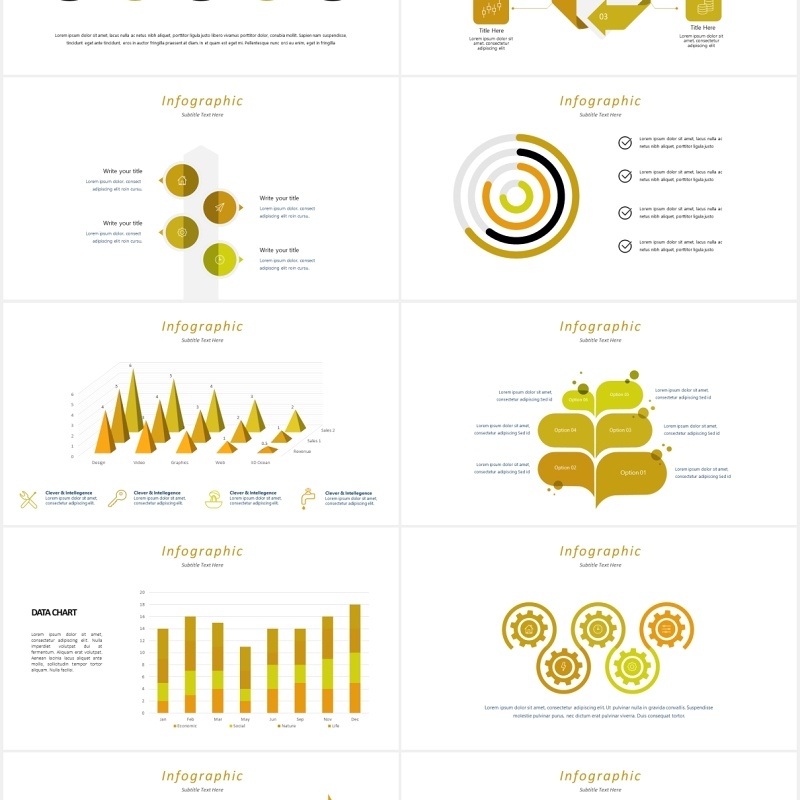 国外图片排版图表PPT模板falcon powerpoint template