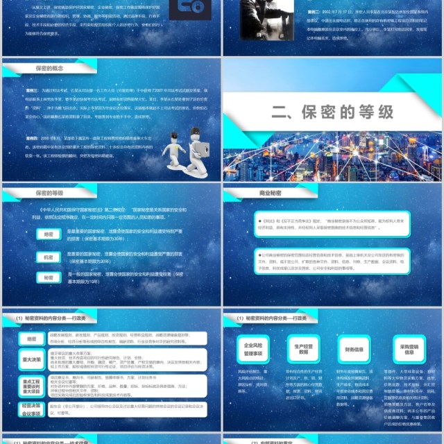 蓝色公司职工保密知识培训PPT模板 蓝色公司职工保密知识培训PPT模板