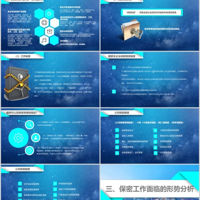 蓝色公司职工保密知识培训PPT模板 蓝色公司职工保密知识培训PPT模板