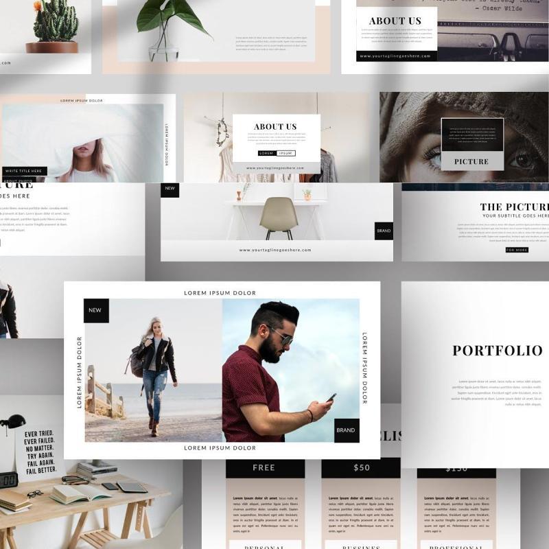 简洁精美PPT模板版式设计Elegant - Powerpoint Template