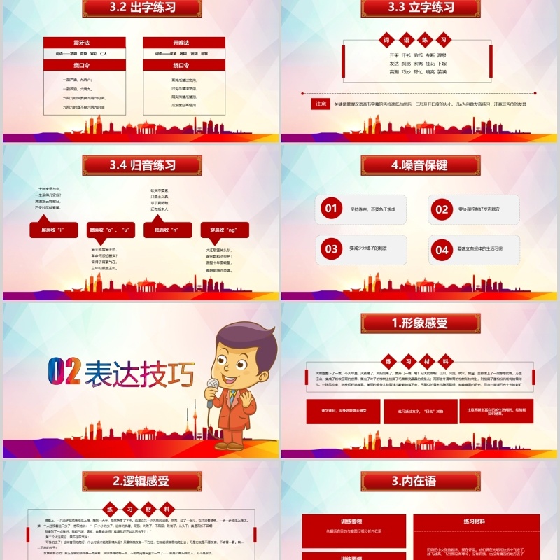 科学发声与表达技巧讲师主持人演讲培训PPT课件模板