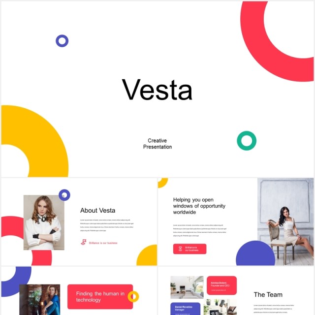 时尚现代公司宣传介绍PPT模板vesta modern powerpoint template