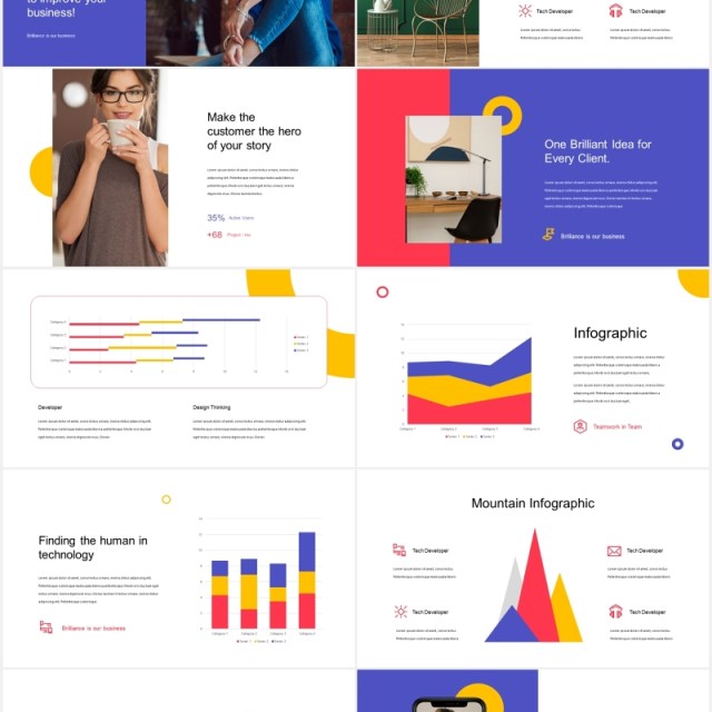 时尚现代公司宣传介绍PPT模板vesta modern powerpoint template